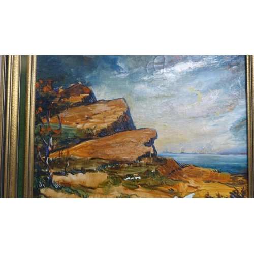 71 - Teresa Dura BransonThe Threatened LandSigned, oil on canvas.