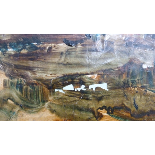 71 - Teresa Dura BransonThe Threatened LandSigned, oil on canvas.