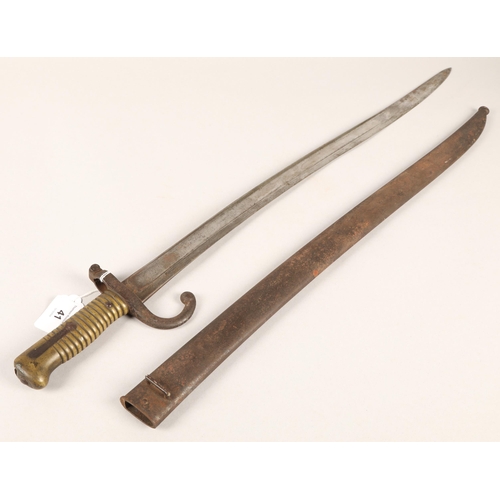 41 - French bayonet dated 1874