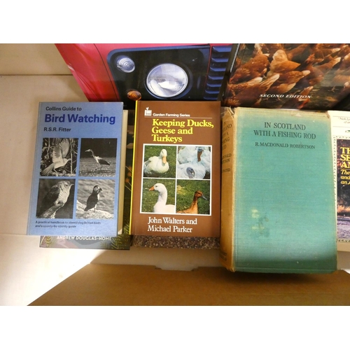 120 - Angling, Ornithology & others.  A carton of various vols.