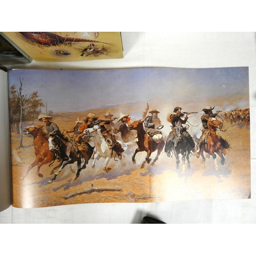 130 - HASSRICK PETER H.  Frederic Remington. Fldg. col. & other plates & illus. Oblong q... 