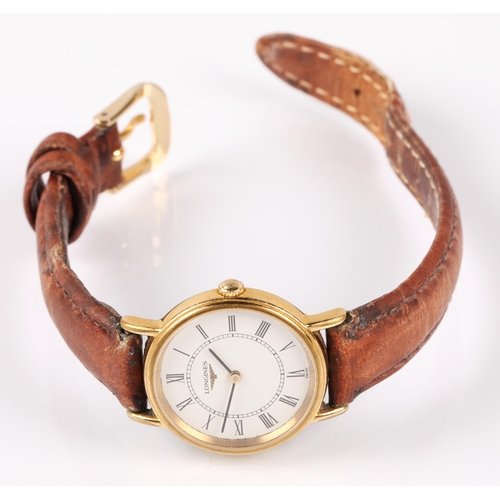 54 - Longines gold plated ladies wrist watch