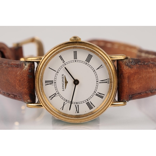 54 - Longines gold plated ladies wrist watch