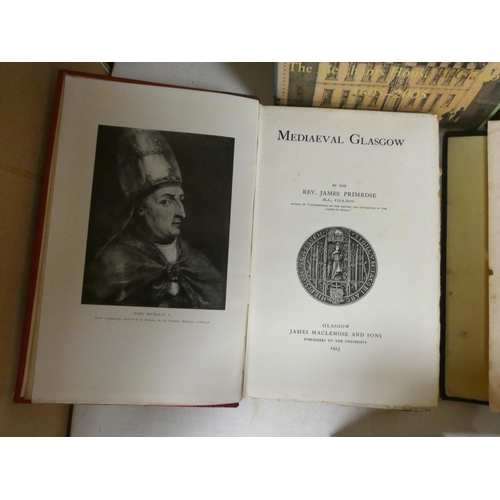 69 - PRIMROSE JAMES.  Medieval Glasgow. Illus. Red faux qtr. morocco. Glasgow, 1913; also a car... 