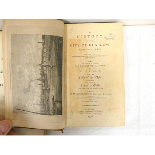 75 - DENHOLM JAMES.  The History of the City of Glasgow & Suburbs. Eng. frontis & plates. Tree ca... 