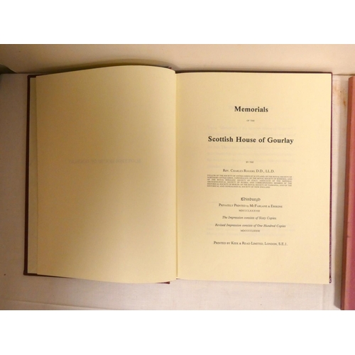 79 - ROGERS CHARLES.  Memorials of the Scottish House of Gourlay. Ltd. ed. of only 60. Quarto. ... 