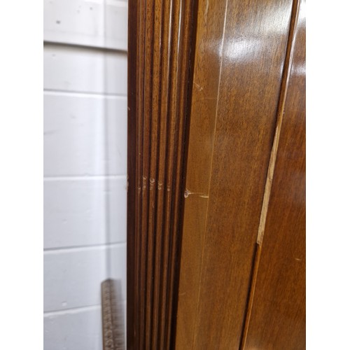 638 - Mahogany wardrobe, H 206cm, W 137cm, D 55cm