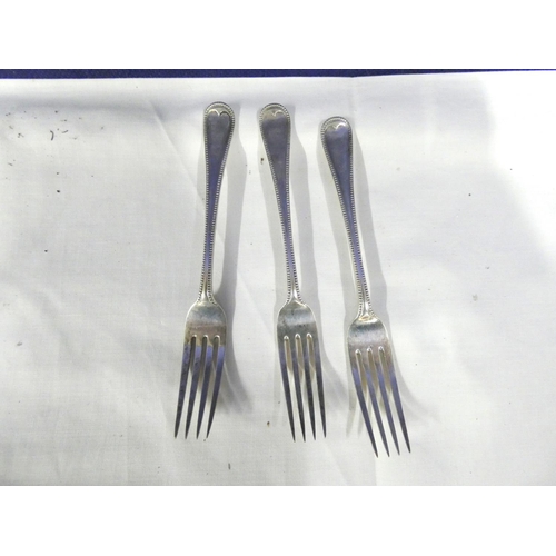 167 - Three George Mauldsley Jackson silver forks 1895 London (112grms)