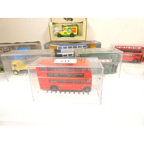 211 - Various K H Norton Leicester diecast and Corgi, Lledo buses, lorries etc.