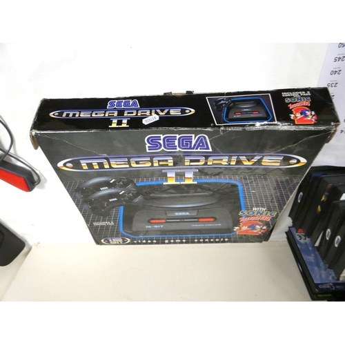 212 - Two Sega Mega drive consoles and controllers a/f.