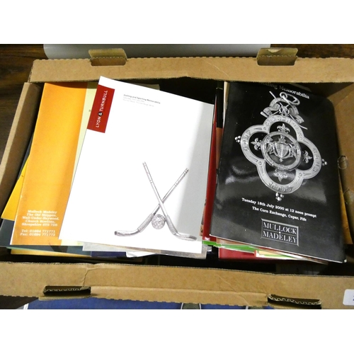 242 - Box of various auction catalogues.