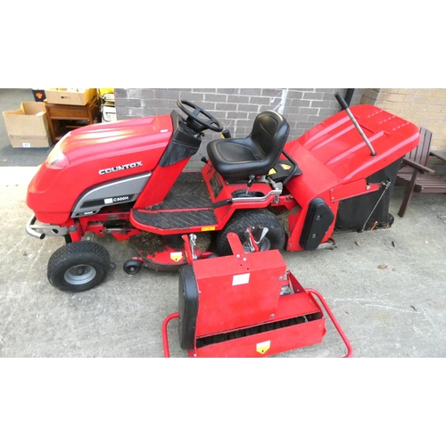 397 - Ride on lawnmower, Countax C500H 2012 model fully working comes with grass box, one key and powered ... 