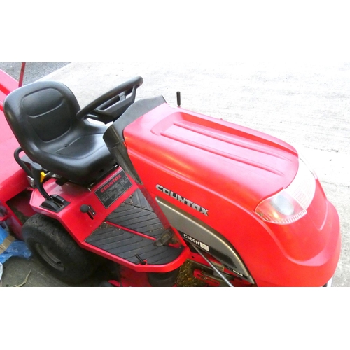 397 - Ride on lawnmower, Countax C500H 2012 model fully working comes with grass box, one key and powered ... 