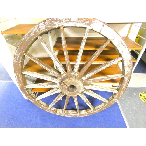 399 - Large antique cart wheel. 120cm diameter