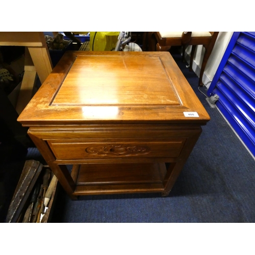 400 - Small two tier oriental side table.