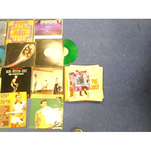 414 - Collection of various records including The Eagles, Deep Purple, Bowie, Blondie etc.