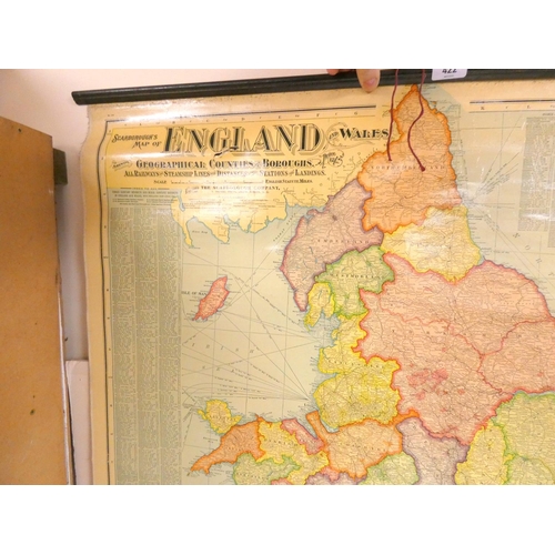 422 - Antique map of England and Wales.