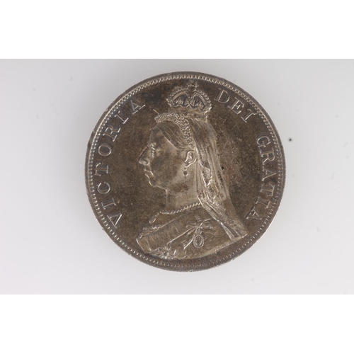 754 - 1887 Queen Victoria Jubilee head silver double florin.