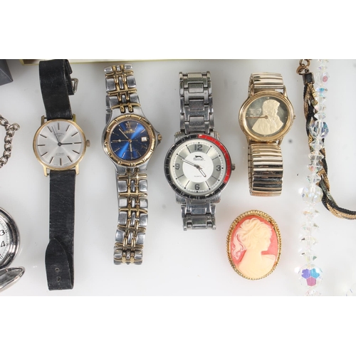 775 - Gents rotary wristwatch, a collection of costume jewellery, Ben Sherman watch etc.