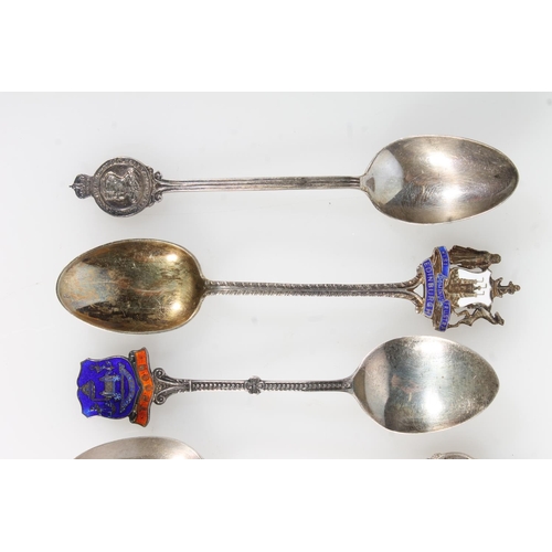 833 - Seven sterling silver spoons including Empire exhibition 1958, Edinburgh spoons, Troon spoon etc, 94... 