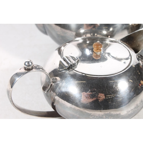 11 - 1930s silver-plated three-piece teaset.