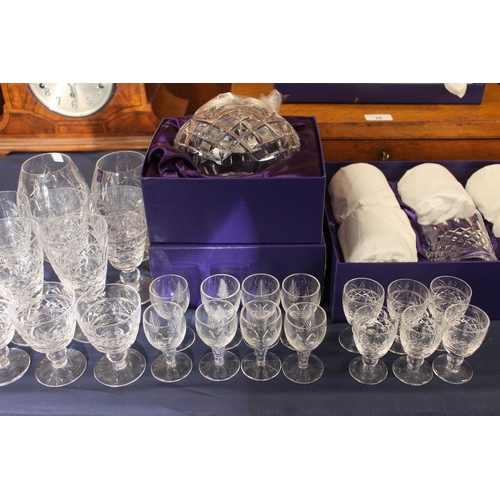 15 - Suite of Edinburgh Crystal, and other, glassware.