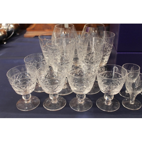 15 - Suite of Edinburgh Crystal, and other, glassware.