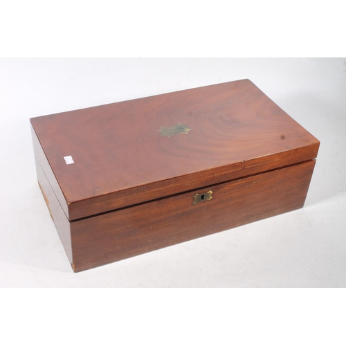 17 - Late 19th century mahogany writing slope.