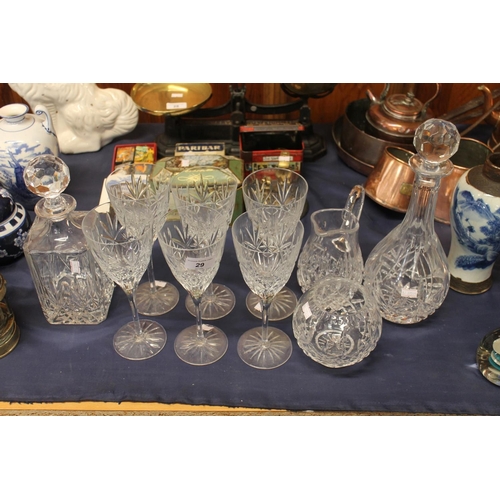 29 - Edinburgh Crystal wine glasses, jugs, etc.