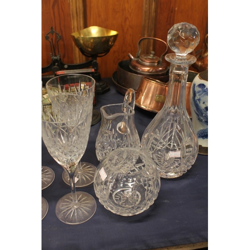 29 - Edinburgh Crystal wine glasses, jugs, etc.