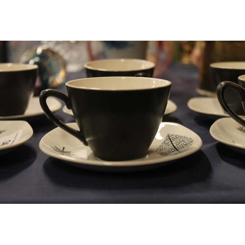 34 - 1950s Nature Study Stylecraft by Midwinter six piece tea service.