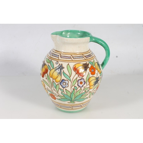 5 - Charlotte Rhead Bursley Ware tubelined pottery jug, 21cm high.