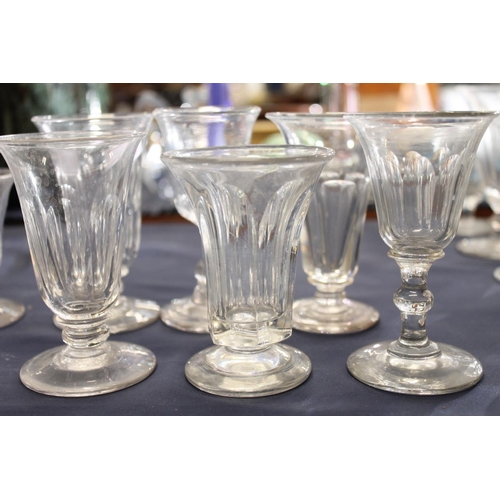 64 - Ten 19th century and Regency period drinking glasses.