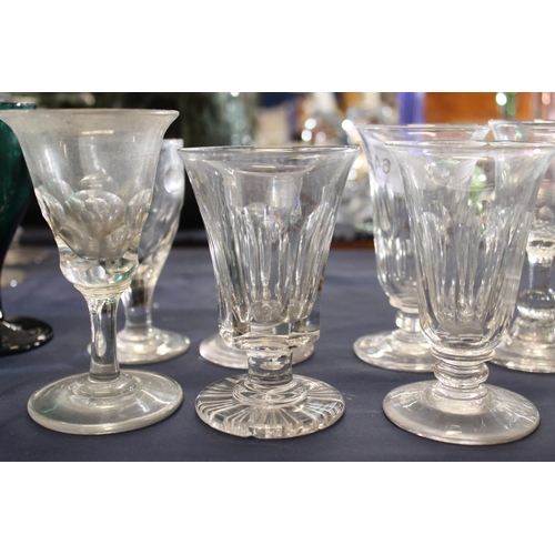 64 - Ten 19th century and Regency period drinking glasses.