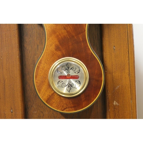 73A - Mahogany framed wheel barometer.