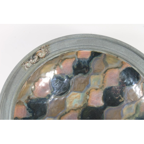 78 - Watergaw Whitehills Studio Pottery In Glaze lustre ware candle sconce by Fiona Duckett.