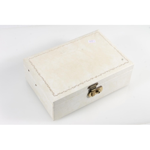 795 - Jewellery box with costume jewellery including necklaces, cufflinks, pendants etc.