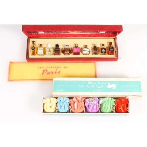 814E - Les Parfums De Paris boxed ten bottle set & another Marquay of Paris. (2)