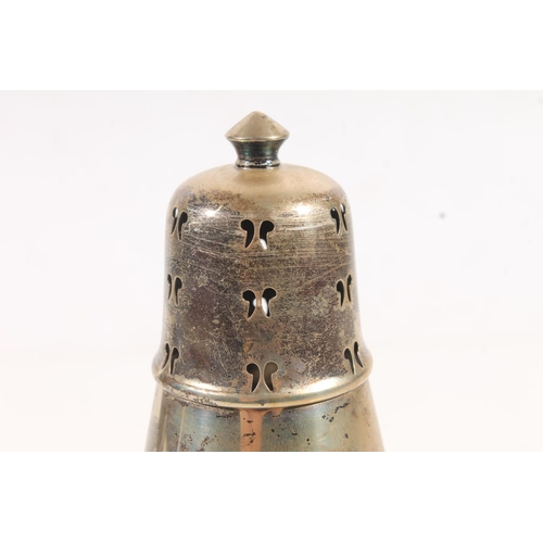 875 - Sterling silver sugar castor, filled, maker WA, Birmingham, 206g gross.