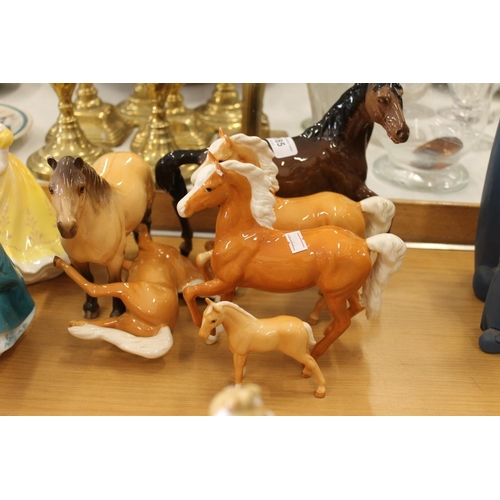 185 - Beswick Highland pony model and other Beswick horses.