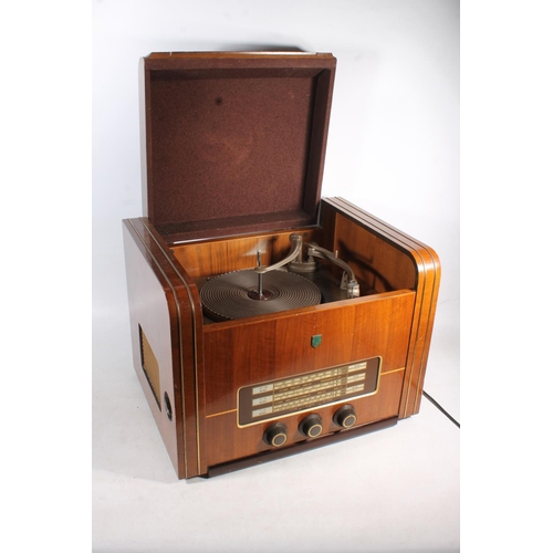 197 - Ecko wooden cased gramophone.