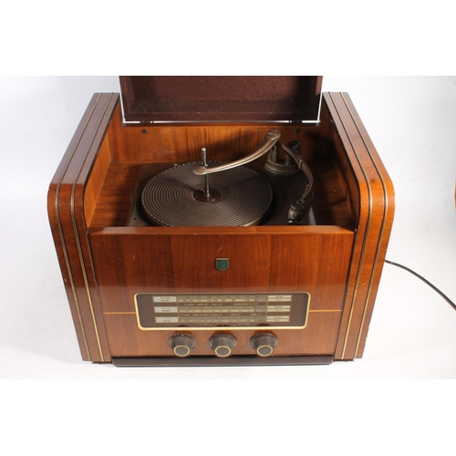 197 - Ecko wooden cased gramophone.