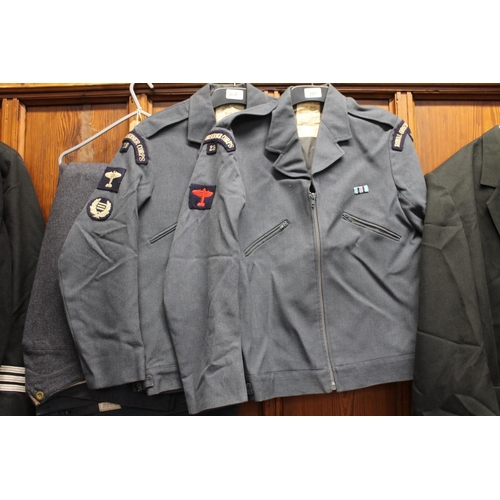 207 - Two RAF blue cloth jackets with Royal Observer Corps insignia, labels stating '1972 pattern', also t... 