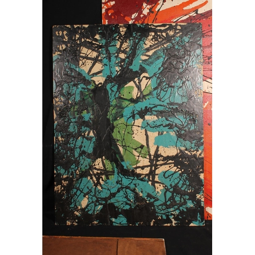 540 - CONTEMPORARY, three abstract works, the largest 92cm x 60cm. (3)