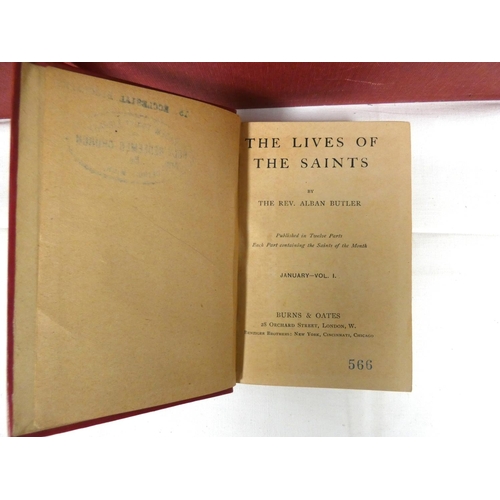 150 - BUTLER ALBAN.  The Lives of the Saints. 13 vols. 16mo. Orig. red cloth in a cloth case with hinged l... 