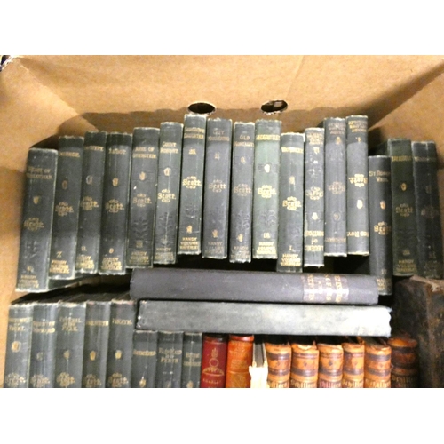 151 - Various.  4 cartons of various vols. incl. some calf bound, literature, some Scottish, etc., many in... 