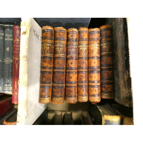 151 - Various.  4 cartons of various vols. incl. some calf bound, literature, some Scottish, etc., many in... 