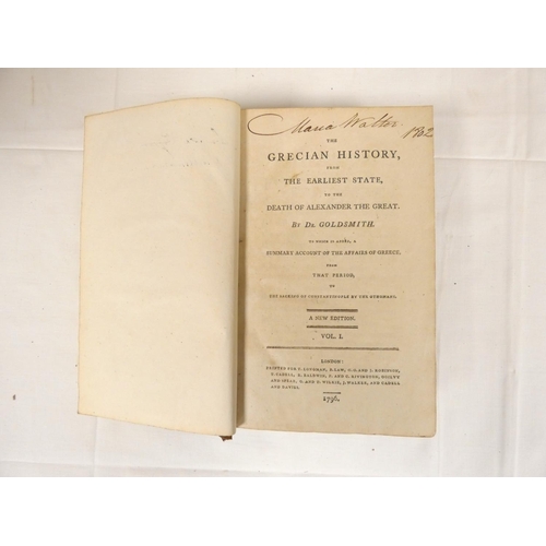 174 - GOLDSMITH DOCTOR.  The Grecian History From the Earliest State to the Death of Alexander t... 