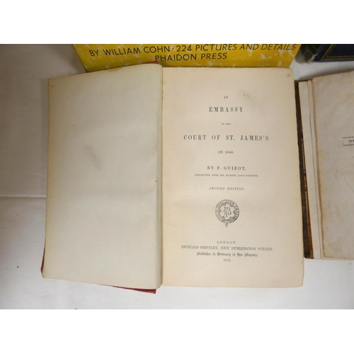 197 - GUIZOT F.  An Embassy to the Court of St. James's. Orig. red cloth, wear. 2nd ed., 1862; a... 