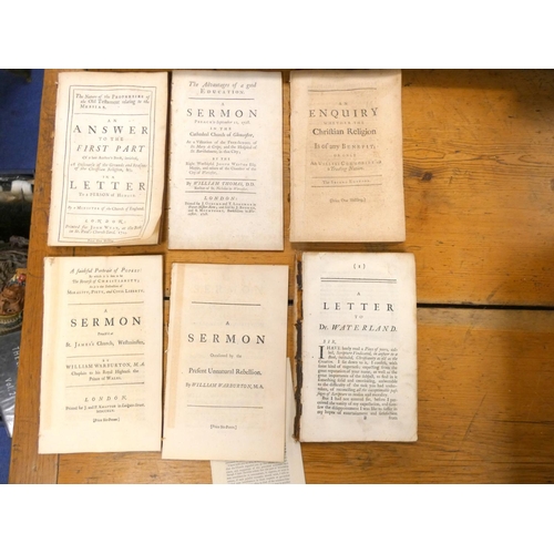 199 - PAMPHLETS, OFFPRINTS ETC.  Approx. 65 items, various dates incl. William Warburton, A Sermon Occasio... 